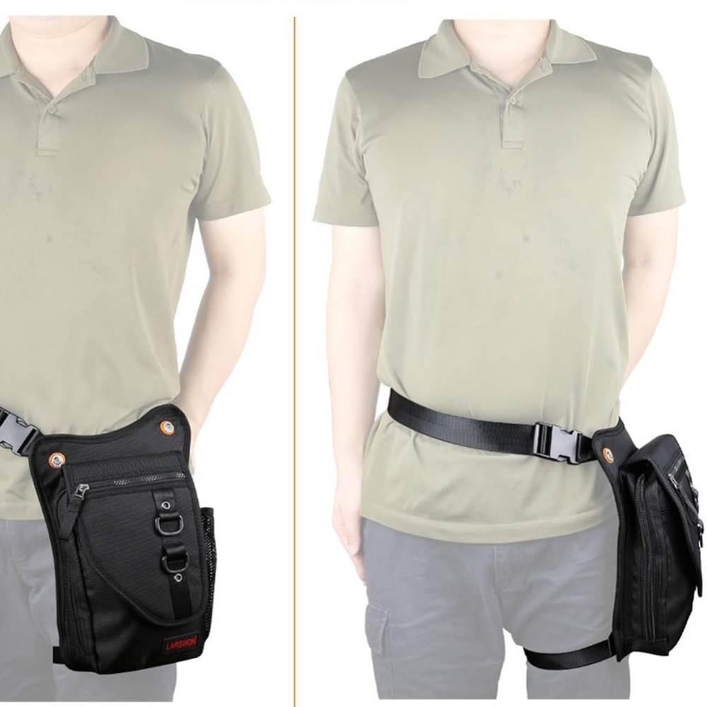 Festival Rave EDC Black Hip Thigh Bag Tactical Motorcycle